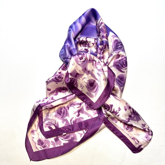 Silk Scarf Exquisite Peony Flower Print Silk Scarf Lightweight Breathable  Shawl - Picture 2 of 9